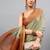Olive tissue dyed saree with blouse