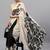 Off white pure georgette printed saree with blouse