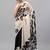 Off white pure georgette printed saree with blouse