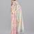 White pure georgette printed saree with blouse