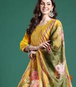 Ethnic Motifs Regular Kurta with Trousers & Dupatta