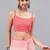Pink pure georgette dyed saree with blouse