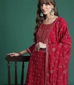 Ethnic Motifs Kurta with Trousers & Dupatta