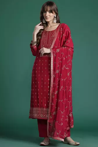 Ethnic Motifs Kurta with Trousers & Dupatta
