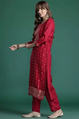 Ethnic Motifs Kurta with Trousers & Dupatta