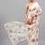 Off white organza printed saree with blouse