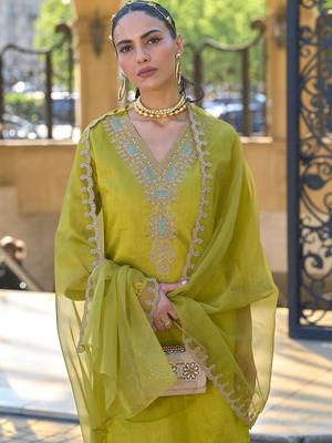 Women Ethnic Motifs Embroidered Regular Thread Work Kurta with Trousers & With Dupatta 2