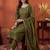 Women Ethnic Actual Woven design Regular Sequinned Kurta With Trousers & Dupatta