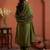Women Ethnic Actual Woven design Regular Sequinned Kurta With Trousers & Dupatta