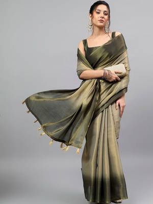 Multicolor tussar dyed saree with blouse 3