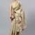 Beige tussar printed saree with blouse