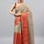 Gold tussar solid saree with blouse
