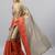 Gold tussar solid saree with blouse