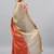 Gold tussar solid saree with blouse
