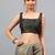 Grey tussar woven design saree with blouse