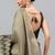 Grey tussar woven design saree with blouse