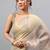 Grey tussar printed saree with blouse