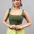 Lime linen printed saree with blouse