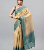 Multicolor tussar dyed saree with blouse