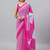Magenta georgette printed saree with blouse