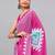 Magenta georgette printed saree with blouse