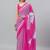 Magenta georgette printed saree with blouse