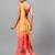 Yellow georgette printed saree with blouse