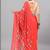 Red georgette printed saree with blouse