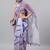 Purple georgette printed saree with blouse