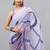 Purple georgette printed saree with blouse