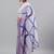 Purple georgette printed saree with blouse