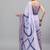 Purple georgette printed saree with blouse