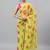 Lime georgette printed saree with blouse