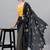 Navy blue georgette printed saree with blouse