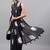 Black georgette printed saree with blouse