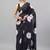 Black georgette printed saree with blouse