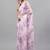Lavender chiffon printed saree with blouse
