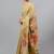 Gold tussar printed saree with blouse