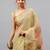 Gold tussar printed saree with blouse