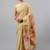Gold tussar printed saree with blouse