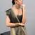 Grey tussar colourblocked saree with blouse