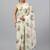 Off white chiffon printed saree with blouse