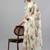 Off white chiffon printed saree with blouse