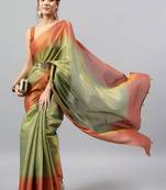 Multicolor tussar dyed saree with blouse