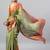 Multicolor tussar dyed saree with blouse