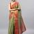 Multicolor tussar dyed saree with blouse