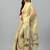 Gold tussar printed saree with blouse