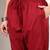 Women red floral embroidered lucknowi chikankari mandarin collar cotton kurta & palazzo sets