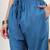 Women blue floral embroidered lucknowi chikankari mandarin collar cotton kurta & palazzo sets