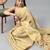 Gold tussar printed saree with blouse